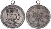Preußen Taler als Patriotischer Anhänger Preußen Krönungstaler 1861 Wilhelm I. und Augusta -