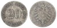 Kaiserreich 20 Pfennig 20 Pfennig 1873 H sehr seltenes Münzzeichen Umlaufstück -
