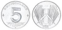 Deutschland / DDR 5 Pfennig 5 Pfennig DDR 1952 A, Prachtexemplar, Stempelglanz -