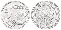 Deutschland / Bundesrepublik 5 Cent Fehlprägung 5 Cent 2012 D auf stark magnetischem Stahlschrötling -