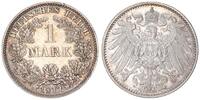 Deutsches Kaiserreich großer Adler - J.17 1 Mark 1911 E fast Stempelglanz