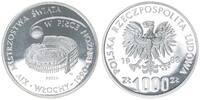 Polen 1.000 Zlotych Probe zur Fussball-WM 1990 -