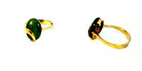 333 Gold Ring mit Jade, 3,23g, Ringgröße 57 -