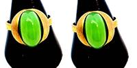 333 Gold Ring mit Jade, 4,2g, Ringgröße 56 -