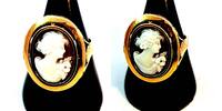 585 Gold Ring mit Gemme Stein, 4,5g, Ringgröße 54-55 -