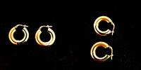 585 Gold Creolen Ohrringe 3,4g, ca. 2cm breit -