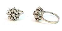 585 Weißgold Ring mit Diamanten(zusammen 0,75 Karat) Ringgröße 54 -