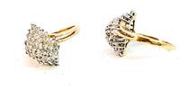 585 Gold Ring mit Diamanten, 4,63g, Ringgröße 54 -