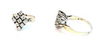 585 Weißgold Ring mit Diamanten, Ringgröße 54 -