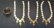Russland Patriotischer Schmuck Halskette und Armreif Silber vergoldet -