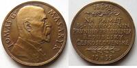 Tschechoslowakei Bronzemedaille auf den 85. Geburtstag von Thomas Garrigue Masaryk (1850-1937) -
