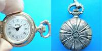 Schweiz, DAMEN Taschen UHR, hübsche BWC-swiss Anhänger DAMEN UHR, versilb., Schweizer Uhrwerk-gute Funktion, -