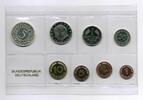 Deutschland / BRD 1Pf. bis 5 DM Kurssatz 1967F Polierte Platte Auflage nur 1600 Stück -