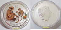 Australien 8 Dollar 2016 Jahr des Affen Lunar-Serie II koloriert Nur 812... 299.10 £ free shipping