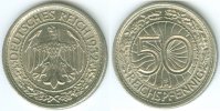 Nach Stabilisierung der Mark 1923-1933 (1936)  50 Reichspfennig 1932 E stempelglanz