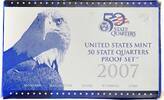 USA Dollars 2007 USA - Proof Set 2007 - 50 States Quarters US MINT FDC 21.16 &pound;  +  16.93 &pound; shipping