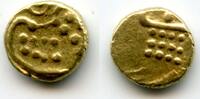 Mittelalter Unlisted gold Vira Raya fanam, Marathas in Tanjore (Thanjavur), late 17th-early -