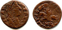 Europa solidus Nice copper (schilling or szelag) dated 1666, Johann II Casimir (1648-16 -