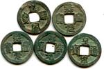 Weltmünzen bronze 960-1127 AD - Northern Song dynasty (960-1127), lot of 5 nicer cash of di -
