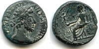 Antike tetradrachm Unlisted billon with seated Rome, Emperor Commodus , Ale -