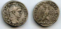 Antike tetradrachm Billon Caracalla (198-217 CE), Akko-Ptolemais in Phoenicia, Roman P -