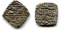 Mittelalter Large square silver tanka of Mahmud Shah (1436-1468), dated 870 AH / 1465 AD, Ha -