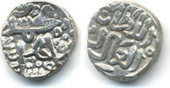 Mittelalter Silver 10-ghani (1/5th tanka) of Mohamed III bin Tughluq , mintless t -