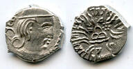 Mittelalter drachm Silver of Rudrasena III (348-78 CE), 290 SE / 368 AD, Satraps in Western -