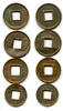 Weltmünzen cash Lot of 4 nice quality Huo Quan Wang Mang (9-23 AD), Xin dynasty, China -