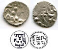Mittelalter Silver damma of Mihira Deva / Mih, Multan, ca. 712-856 AD - Sun-temple issue fro -