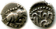 Mittelalter Silver damma, Rana Hastin, c. 10th century, Chaulukya Feudatory (?) in NW India -