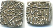 Mittelalter Rare SUPERB square silver sasnu of Nazuk Shah, 2nd reign - 1540-1546, Kashmir -