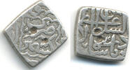 Mittelalter Rare square silver sasnu of Nazuk Shah, 3nd reign - 1550-1551, Kashmir -