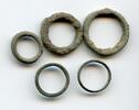 Mittelalter bronze Lot of 5 ancient Celtic ring money pieces from Hungary, ca.800-500 BC -