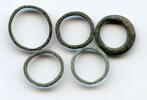 Mittelalter bronze Lot of 5 ancient Celtic ring money pieces from Hungary, ca.800-500 BC -