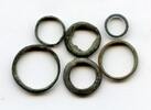 Mittelalter bronze Lot of 6 ancient Celtic ring money pieces from Hungary, ca.800-500 BC -