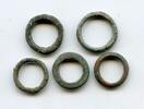 Mittelalter bronze Lot of 5 ancient Celtic ring money pieces from Hungary, ca.800-500 BC -