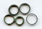 Mittelalter bronze Lot of 5 ancient Celtic ring money pieces from Hungary, ca.800-500 BC -