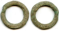 Mittelalter Authentic AE21 ancient Celtic ring money from Hungary, ca.800-500 BC -
