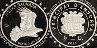Andorra 5 Diners 2013 Serie F-15 Privy Steinadler P.P. 26.01 £  +  32.94 £ shipping