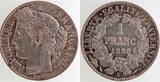 1 Franc 1888 Frankreich, vz/stgl leichte goldene Patina