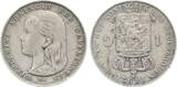 Niederlande  1 Gulden Wilhelmina 1892 SS minimale Randfehler Wilhelmina VF