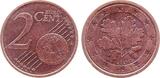 Deutschland 2 Cent 2 C verdrehte Sterne 2002J, mit geringsten Berührungen UNC-