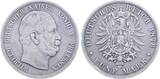 Deutschland  5 Mark 1876 B Preussen ss J 097 Wilhelm VF