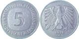 Deutschland  Fehlprägung 5 DM 1975 G starke Lichtenrader Prägung J 415 EF