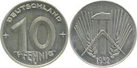 Deutschland 10 Pfennig 10 Pfennig DDR 1952 E J1507 prfr / st Erstabschlag -