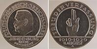 Deutschland 3 Reichmark 3 Reichsmark 1929 A Hindenburg Treu Verfassung J 340 PP- -