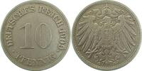 Kaiserreich 1909G 10 Pfennig 1909G ss+