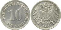 Kaiserreich 1908D 10 Pfennig 1908D f.stgl.