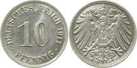 Kaiserreich 1911D 10 Pfennig 1911D f.stgl !